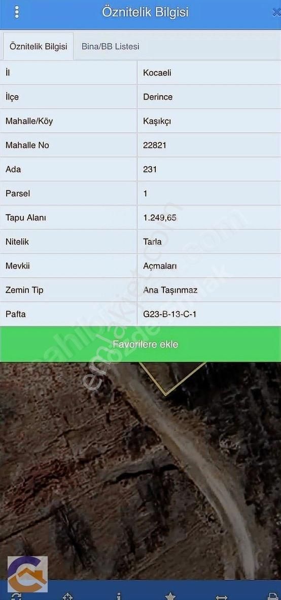 Derince Kaşıkçı'da Fırsat Arsa Yol Cepheli