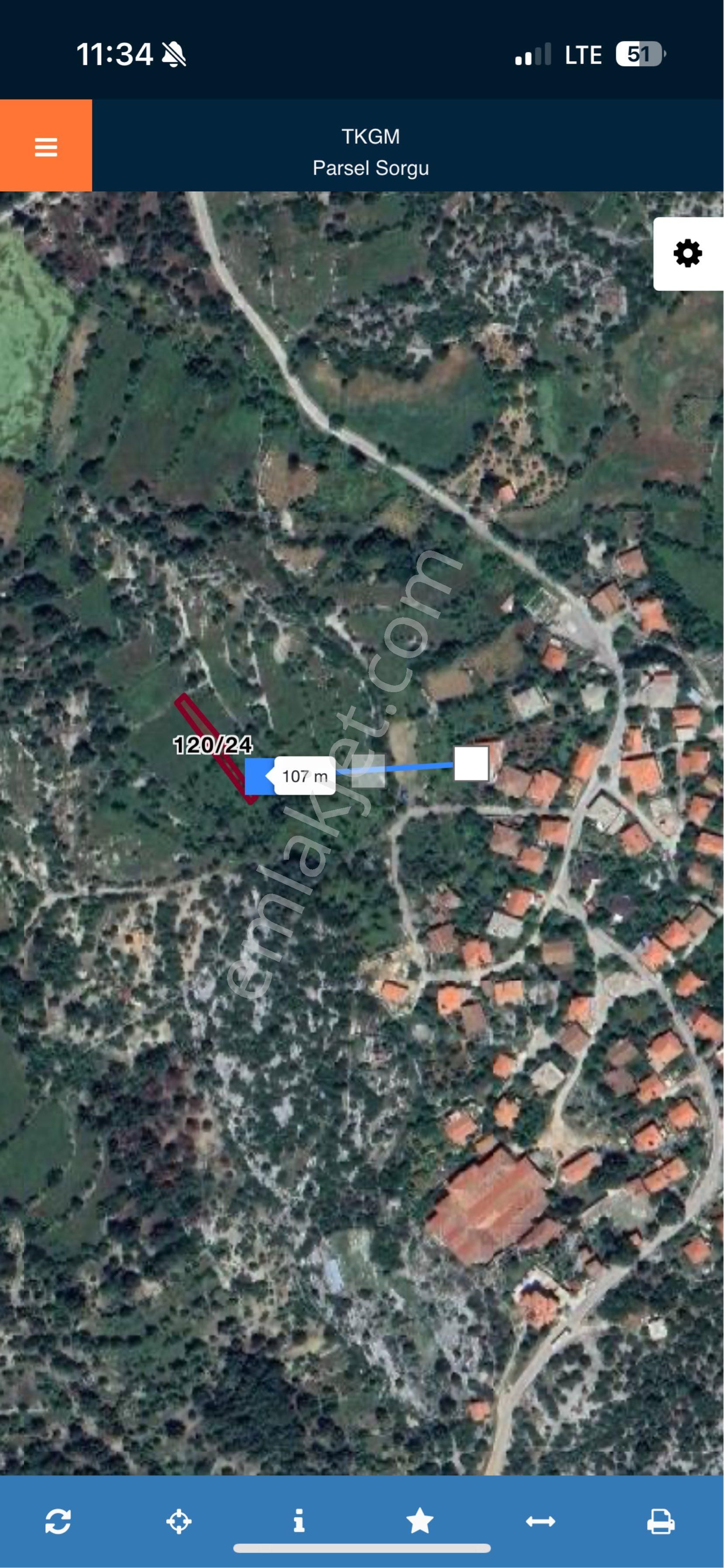 Antalyanın Akseki Emiraşıklar Mahallesinde Asfalta Ve Köy Merkezine Yakın 370 M2 Hobi Bahçesi