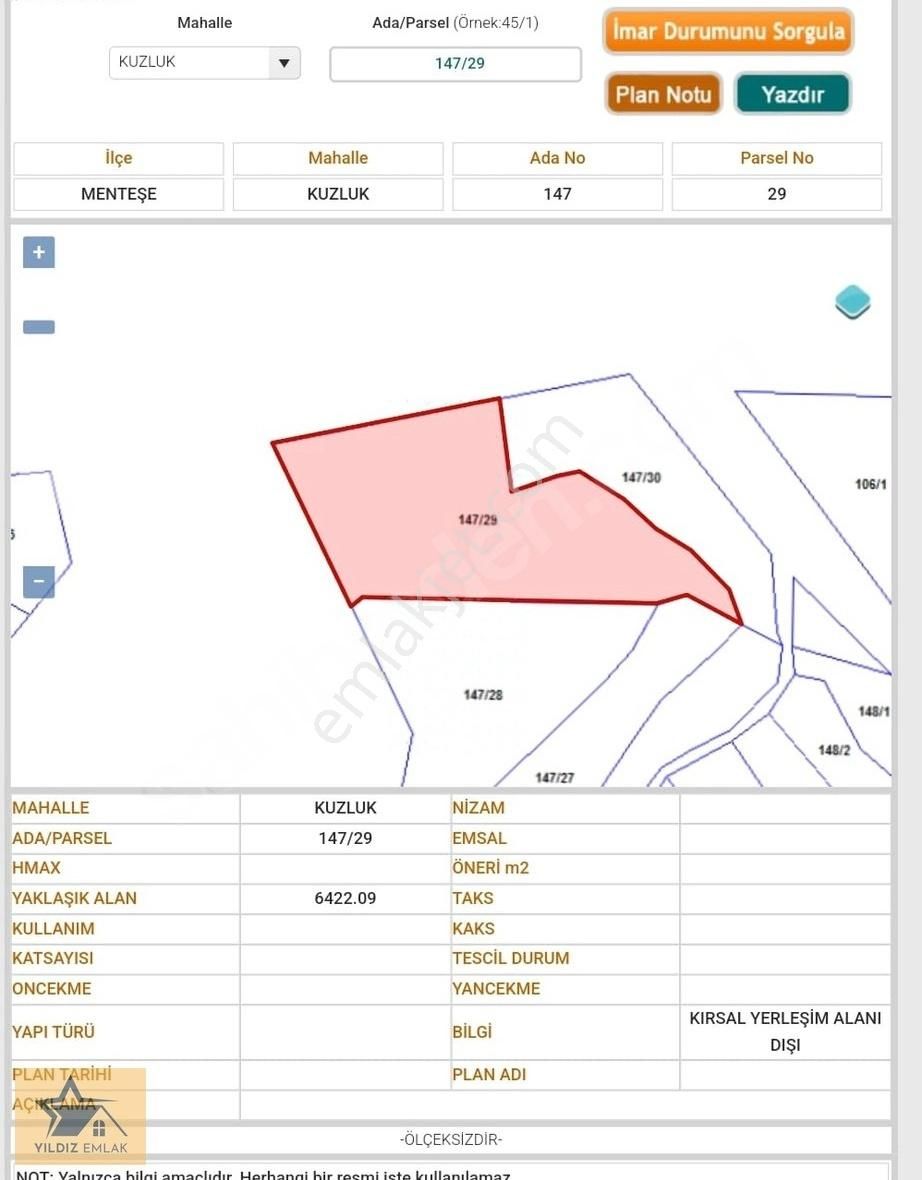 Toprağa Değil,geleceğe Yatırım Kuzluk 6421m² Satılık Zeytinlik