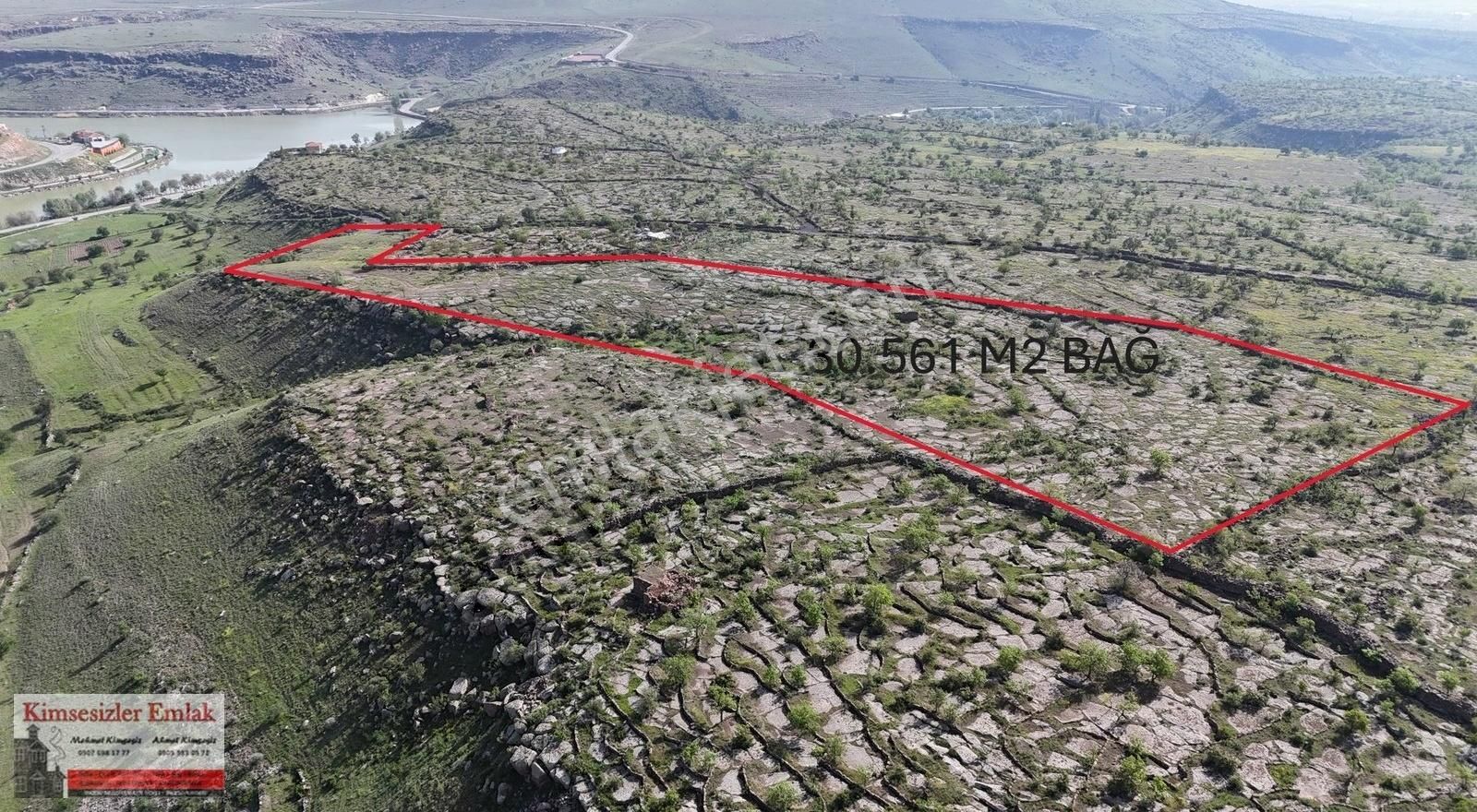 İncesu Marina Karşısında Baraj Manzaralı Satılık 30,561m2 Bağ