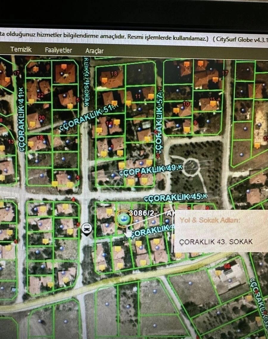 Hasan Bulgur Emlaktan Çoraklıkda 824m2 Arsa