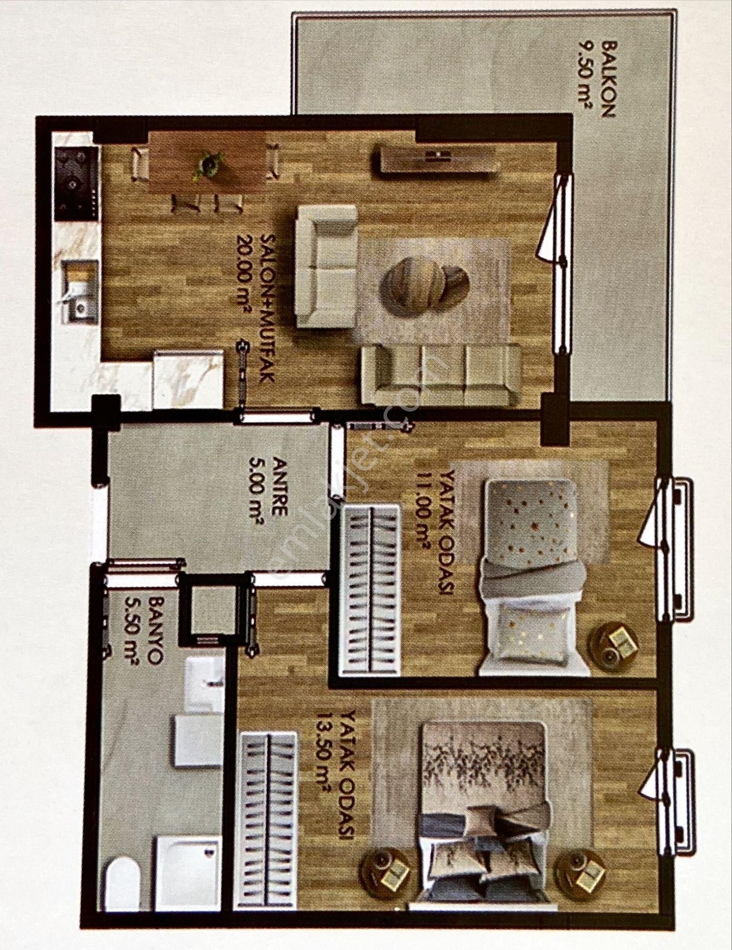 Vadeli Ödeme Avantajı Havuzlu Sosyal Alanlı Site İçi 2+1 Daire