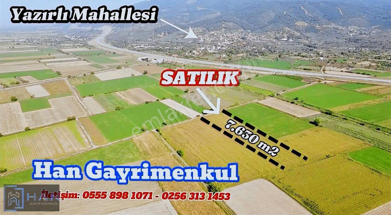 Han Gayrimenkul'den Yazırlı Köyüne Yakın Satılık Tarla