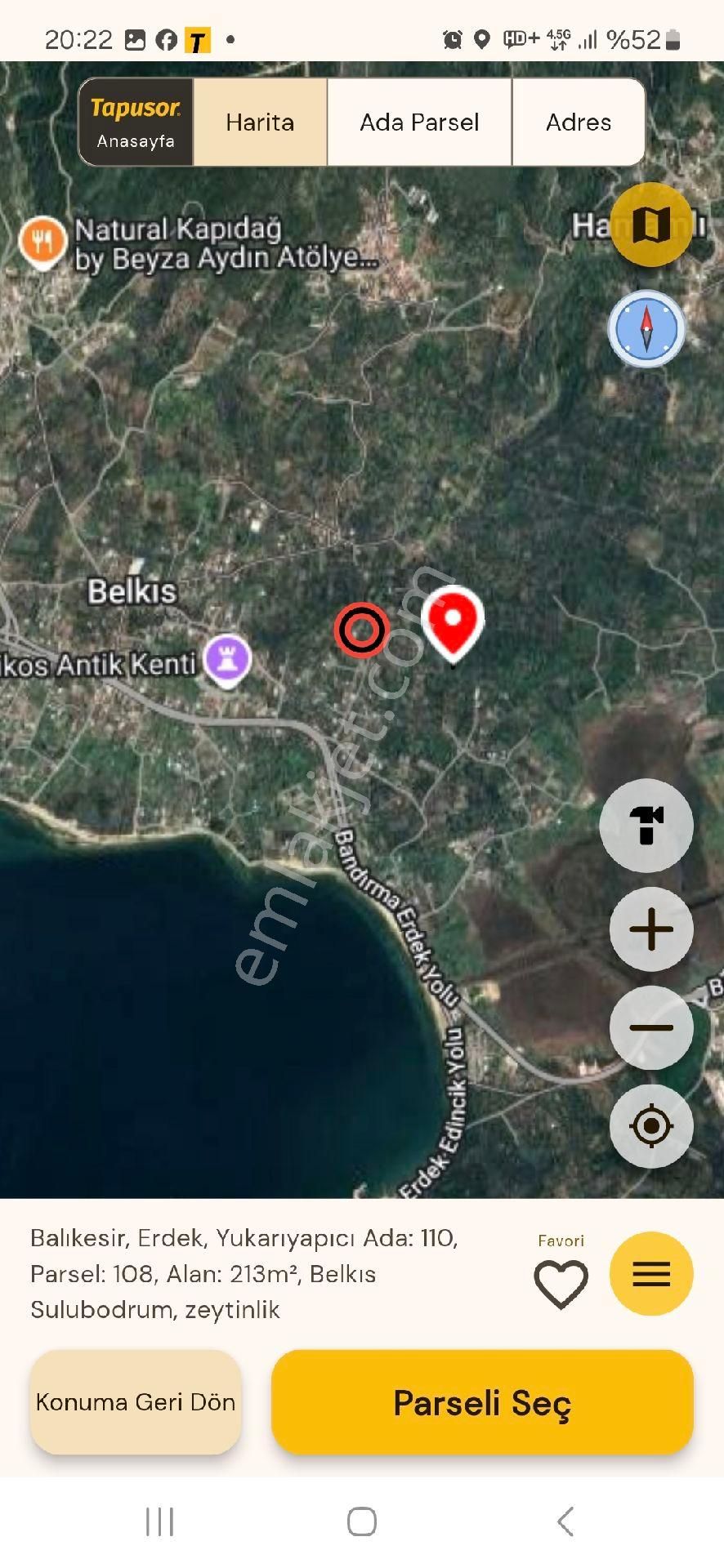 Düzler Belkısda Köy Yakını 214m2 Satılık Zeytinlik
