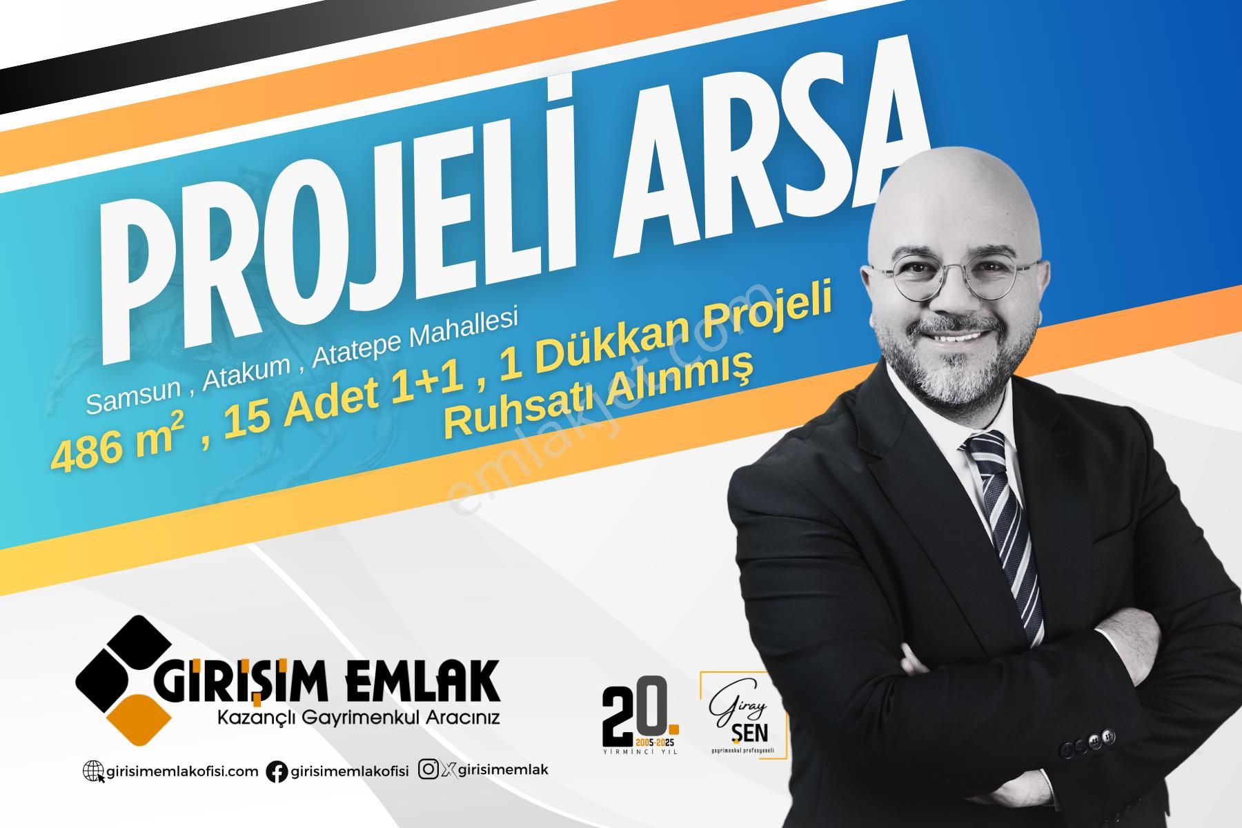 15 Adet 1+1 Ve 1 Dükkan Projeli Ruhsatlı Satılık Arsa