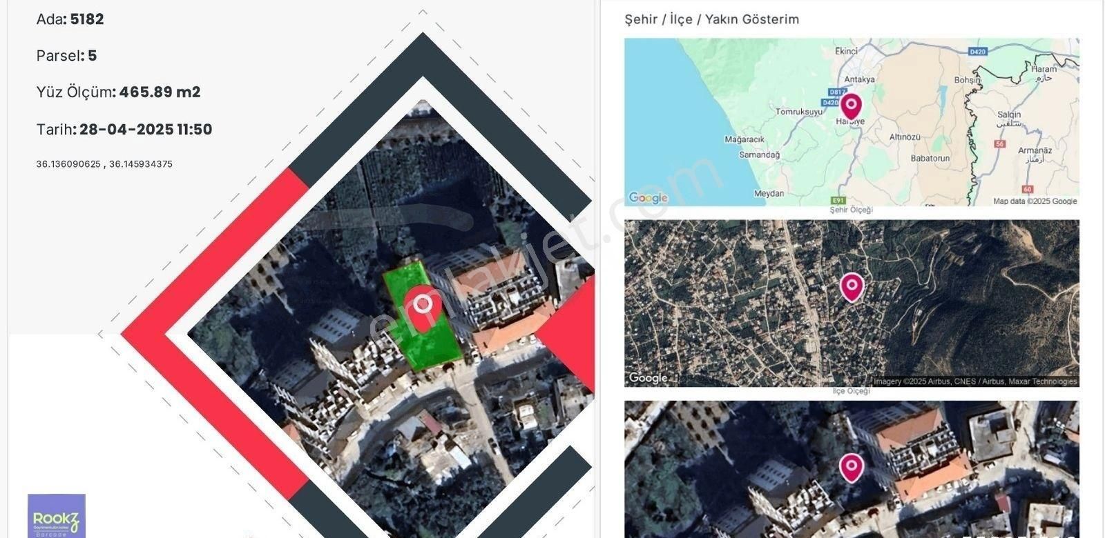 Harbiye Merkezde Satılık 466 M2 Parsel