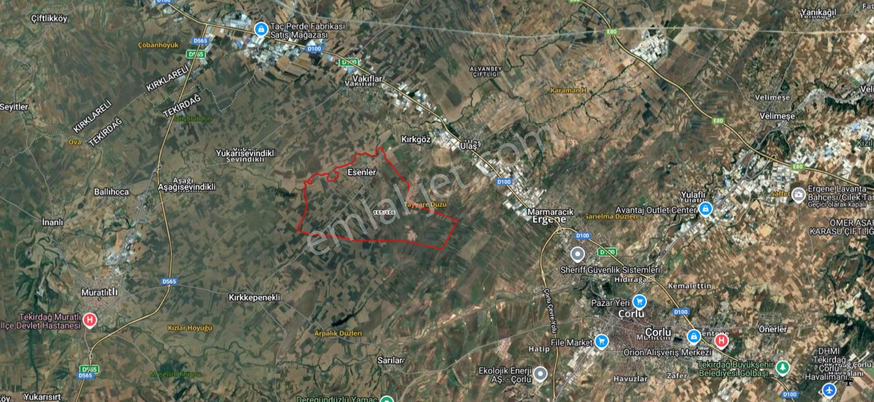 Tekirdağ Ergene Esenlerde Yatırın İçin Fırsat Yer Çaplı