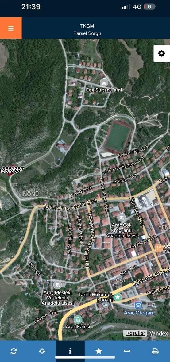 Kastamonu İnönü Merkzde Stlık 954m2 Arsa