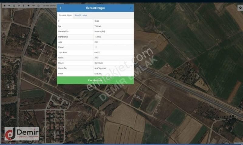 Demir Emlak Tan Sıcak Çermik Te Cadde Üstü Villa İmarlı Arsa