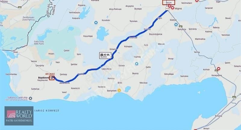 Enez Büyükevren Köyünde ,tek Tapu, 3,748m2 Satılık Arazi