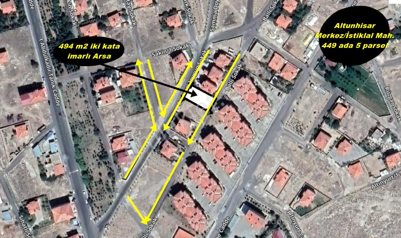 E.gökal Altuhisar Merkez! 494 M2 Arsa ! İmarlı