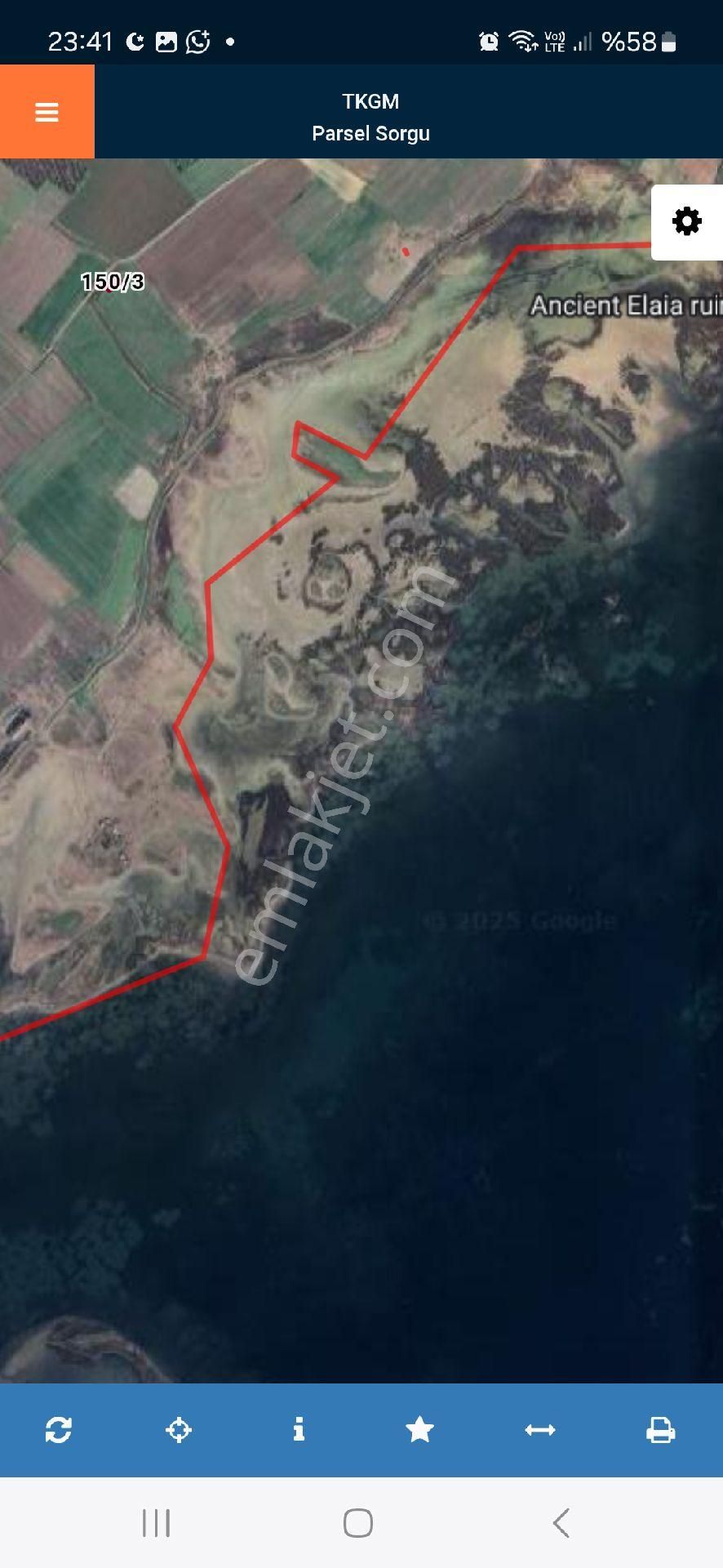 İzmir/bergama/zeytindağ Yol Cepheli, Denize 950 Mt. 300 M2 İmarlı Arsa.