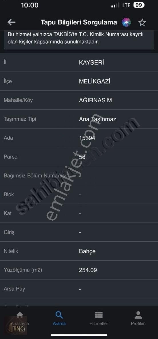 1inci Gayrimenkul Den Uygun Fiyatlı Bahçe