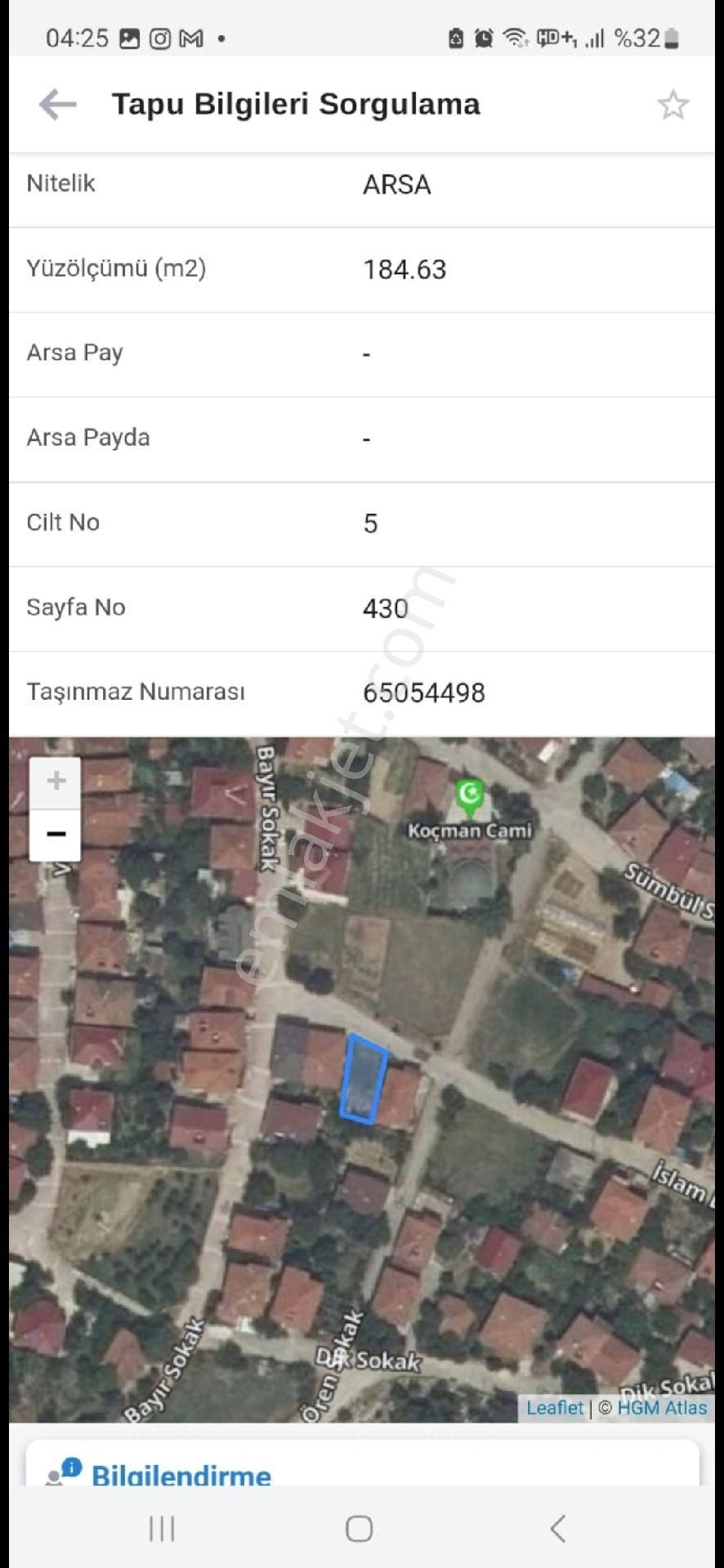 Sahibinden Satılık Takaslı Arsa