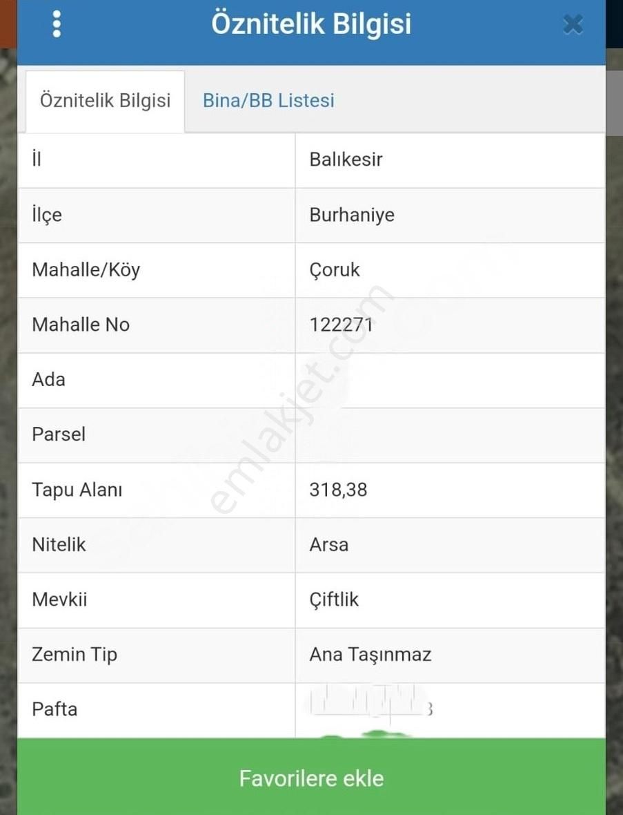 Arya'dan Burhaniye Çoruk'ta 318 M2 Denize 700 Metre Mesafe Arsa