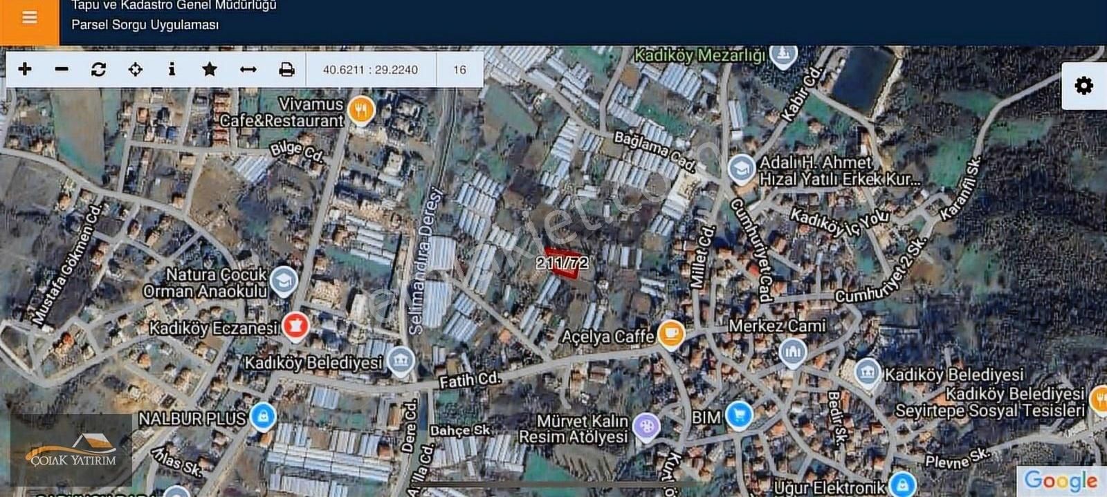 Yalova Merkez Kadıköy'de Satılık 1.281 M2 Tarla