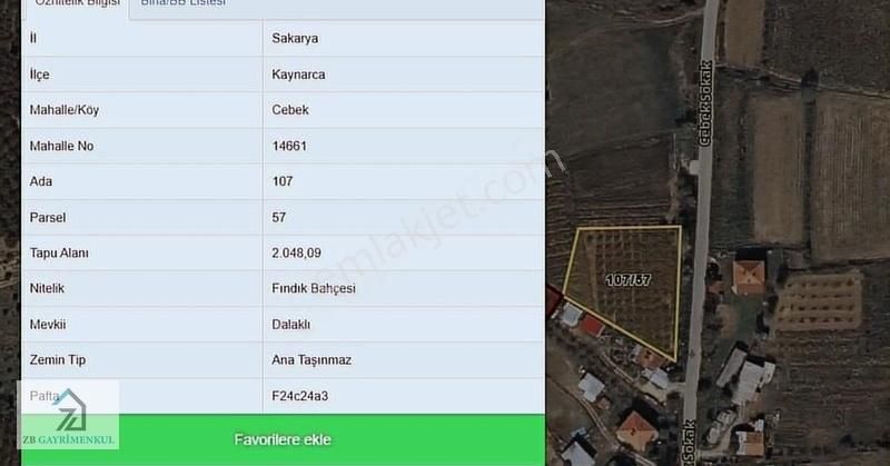 Kaynarca Da Satılık Köy İçi İmarlı Fındıklık Bahçesi