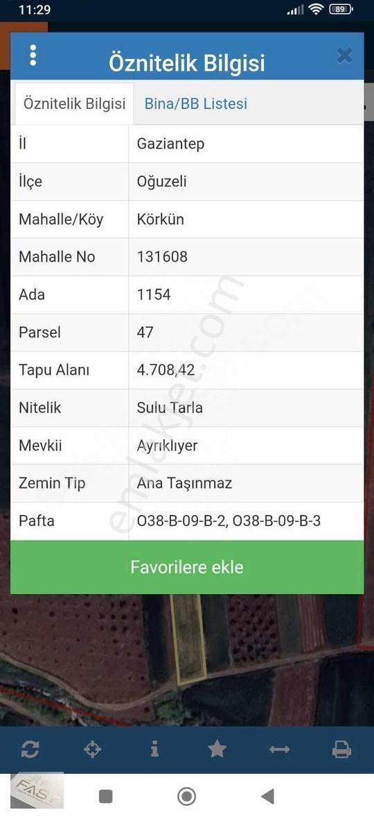 Fast'ten Körkün Bölgesinde Bağ Evi Yapımına Hazır Küçük Parsel