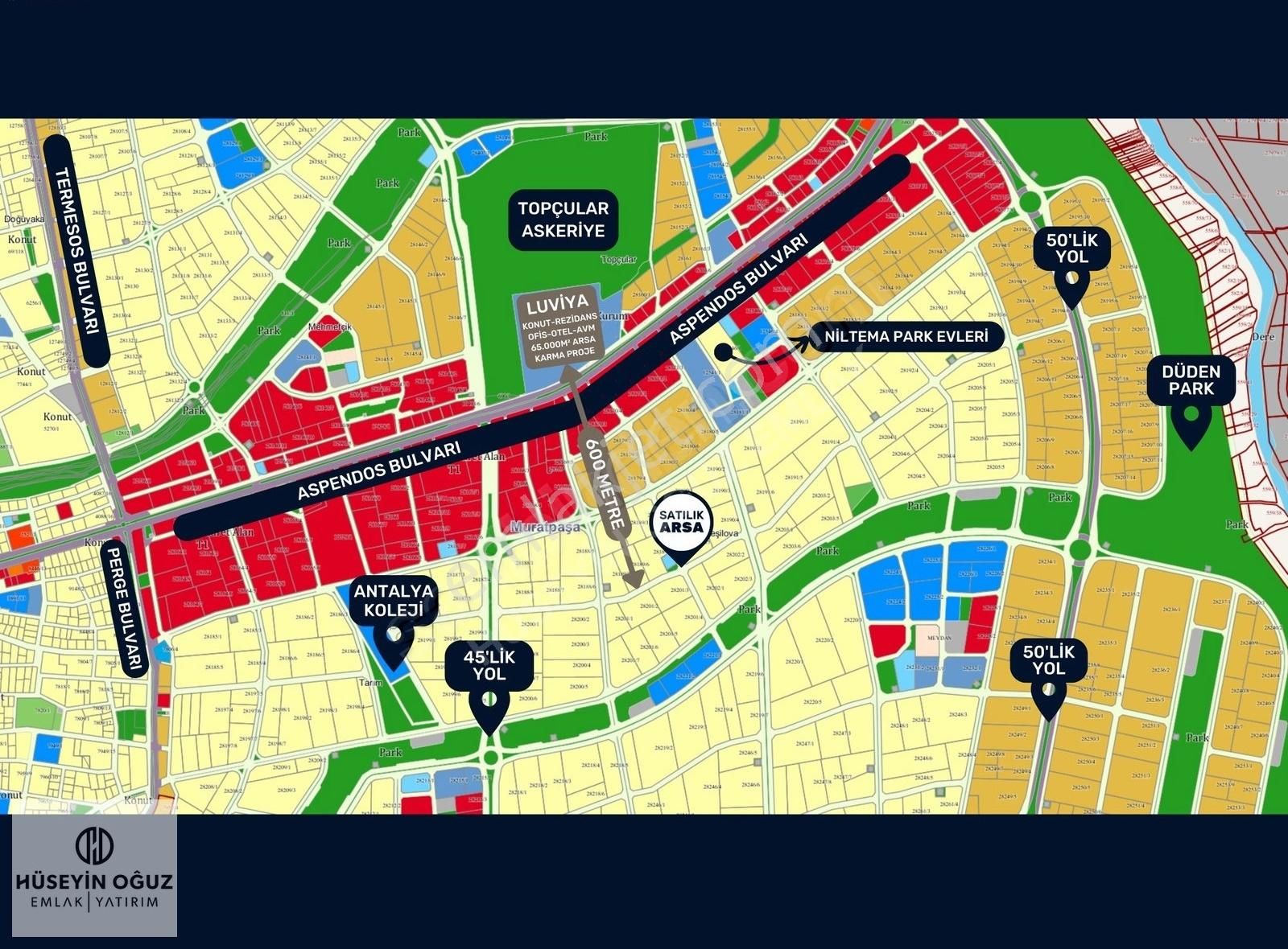 Hüseyin Oğuz'dan İmarlı 120m² Köşe Konut Arsa Hissesi