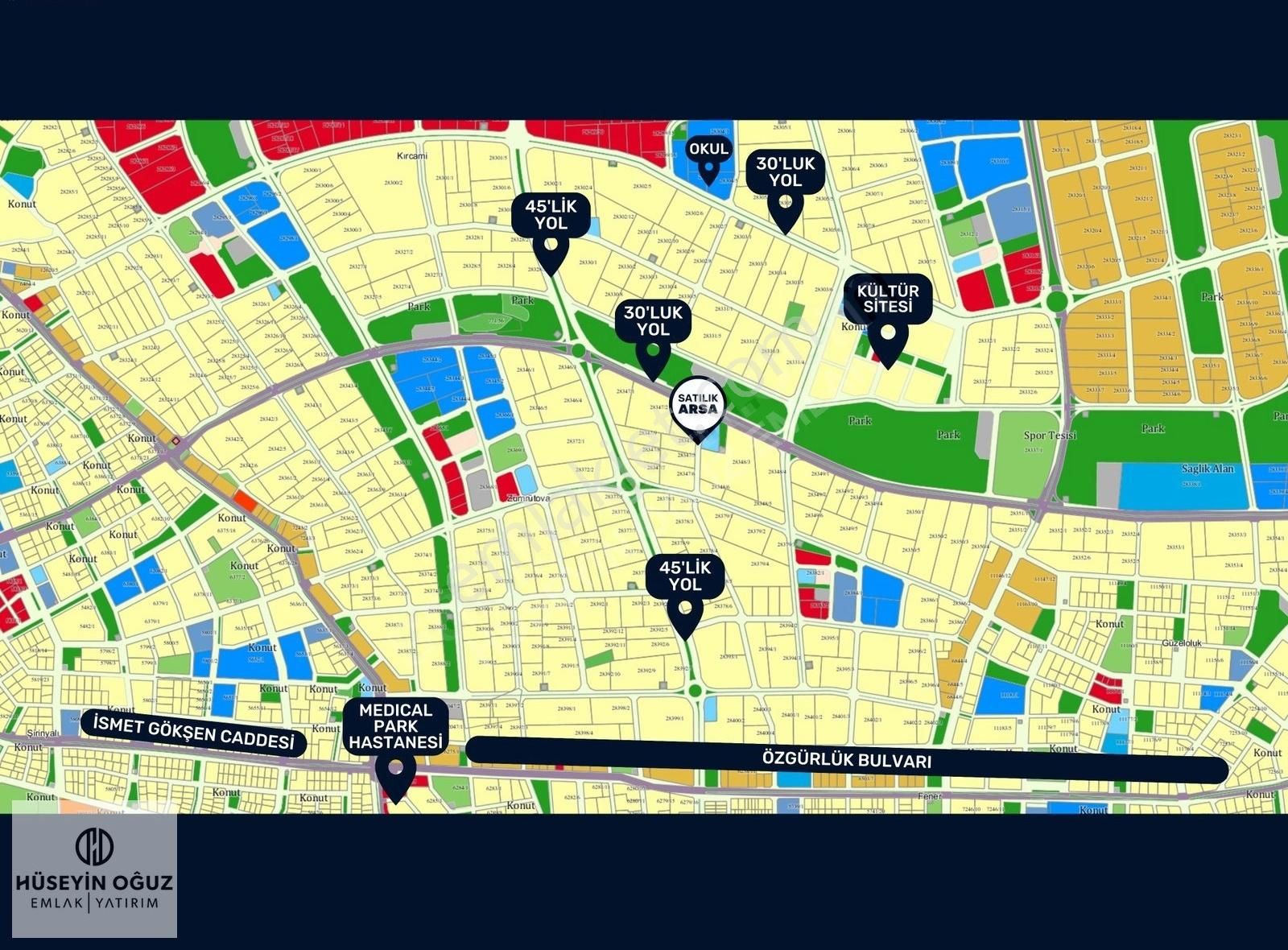 Hüseyin Oğuz'dan Zümrütova'da İmarlı Net 219m² Konut Arsası