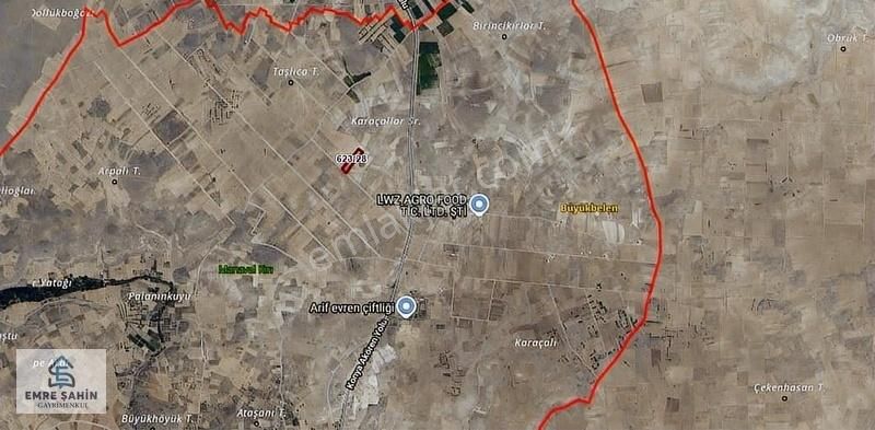 Akören Tülce 10,923 M2 Müstakil Parsel Anayola 500 Mt Tarla