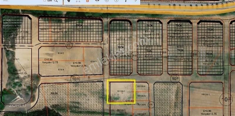 Zorlu'dan Beyceli Mahallesinde Satılık Arsa Bulvara 2. Parsel