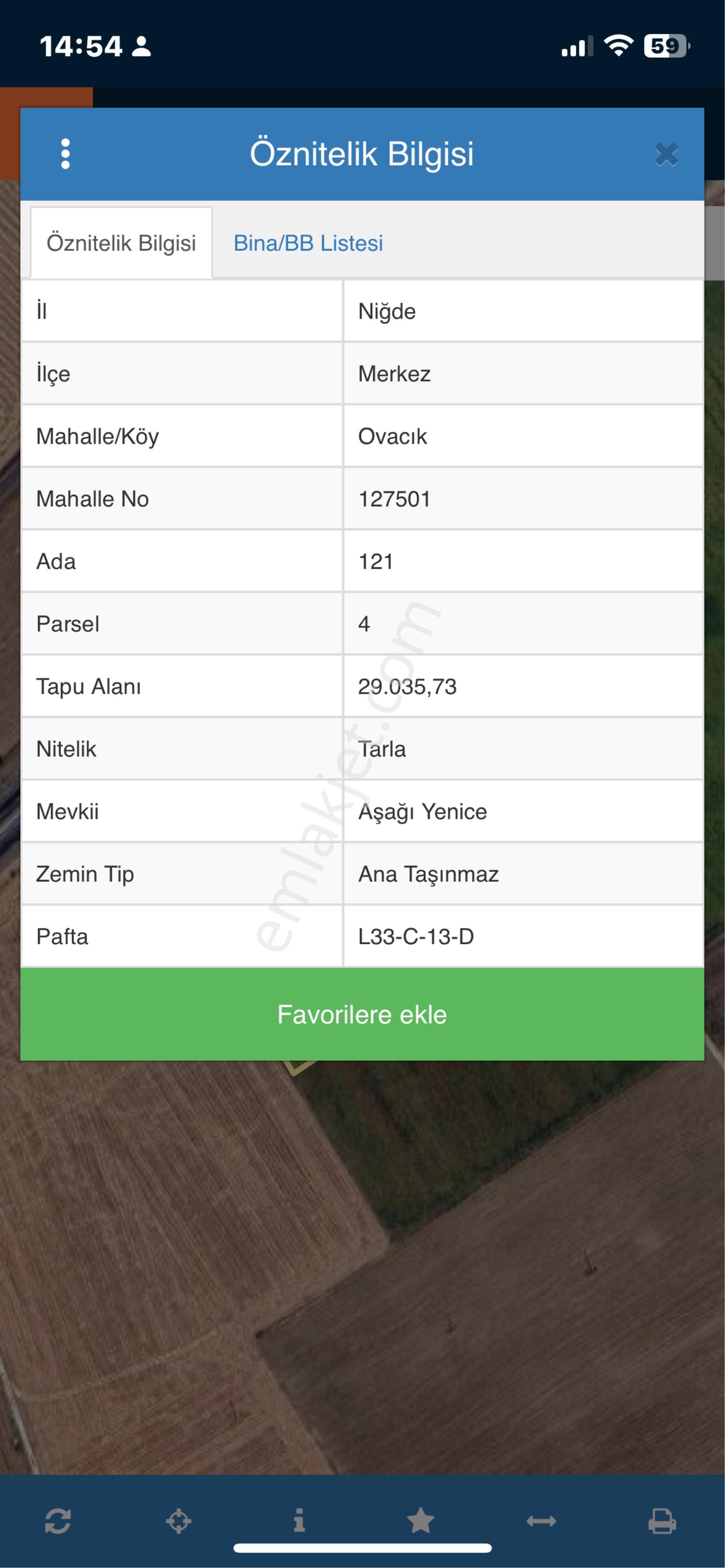Satılık Arasa Niğde Ovacık Da
