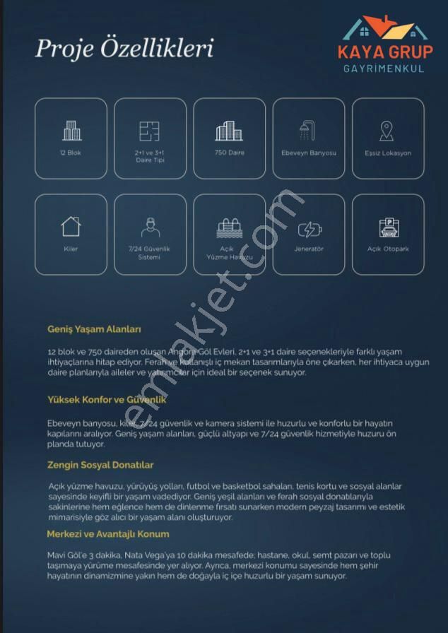 Yarı Peşin Yarı Taksit Lüks Proje Site İçerisinde 2+1 Daireler - Görsel 18