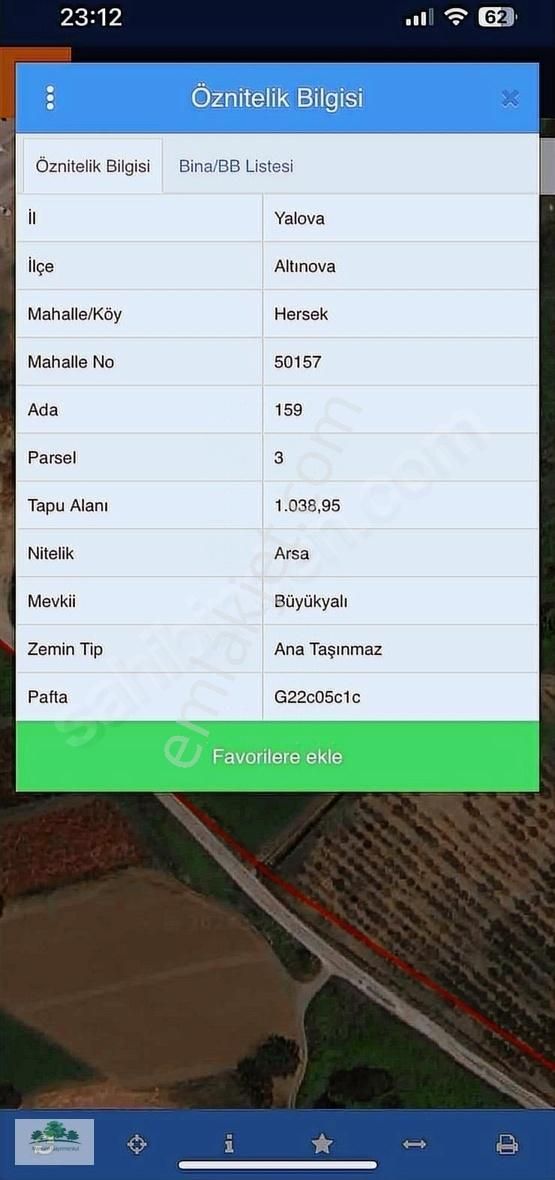 Hersek'te Sanayi İmarlı Arsa