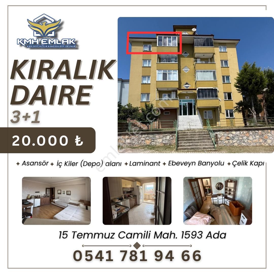 15 Temmuz Camili Mah. 1653 Ada - Kiralık Daire 3+1