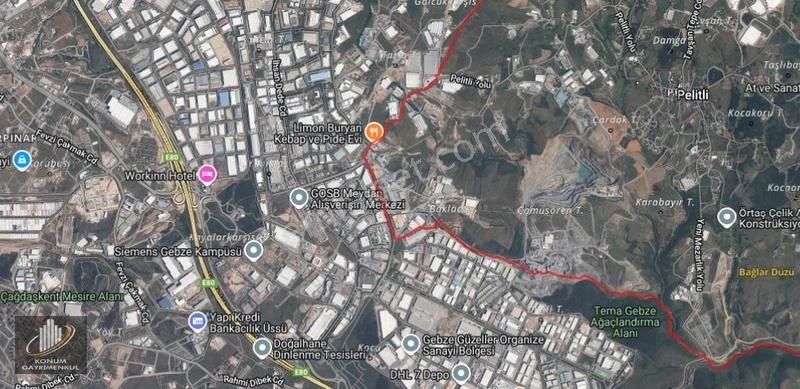 Gebze'de 7.510 M2 Satılık Sanayi Arsası