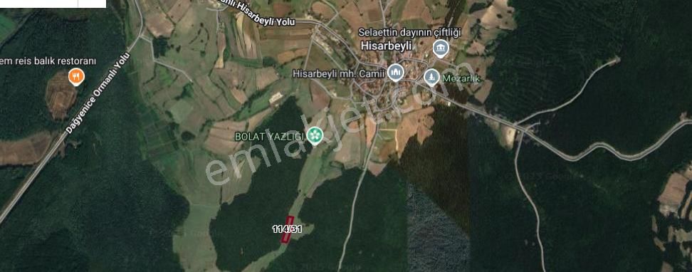 Çatalca Hisarbeylide Satılık Arsa , 244 M2 Çaplı Muvafakatnameli Çevrili