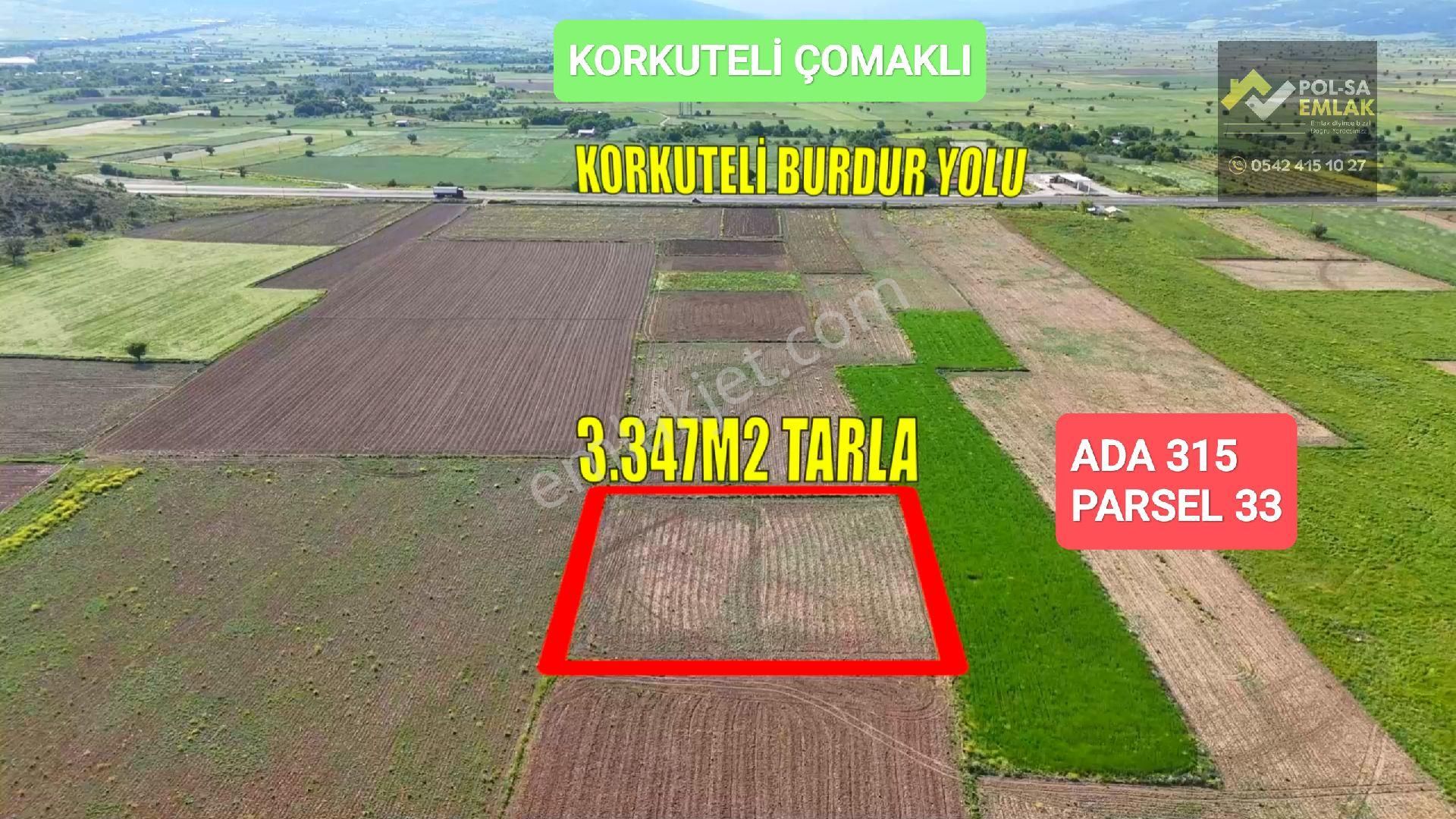 ✅korkuteli✅çomaklı Da ✅satılık 3.347m2 Tarla