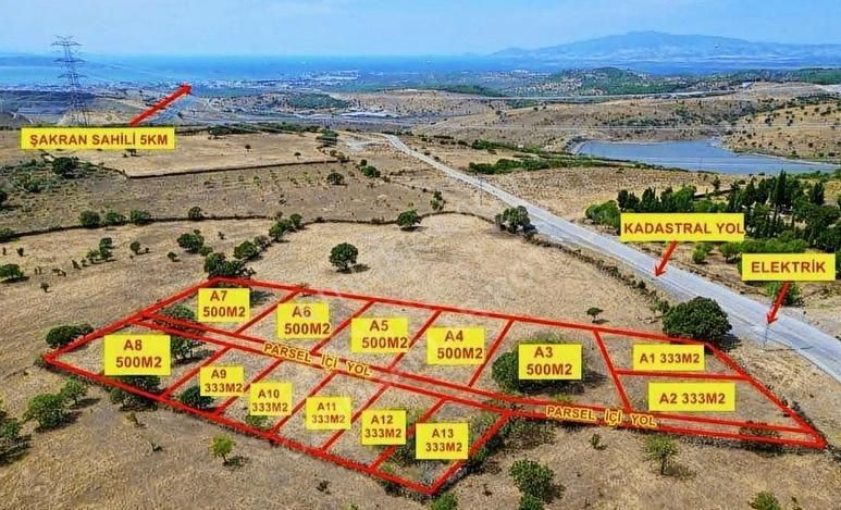 İzmir Aliağa Bahçedere Karakayalar Mahallesi'nde Satılık 333 Metrekare Parsellenmiş Tarla