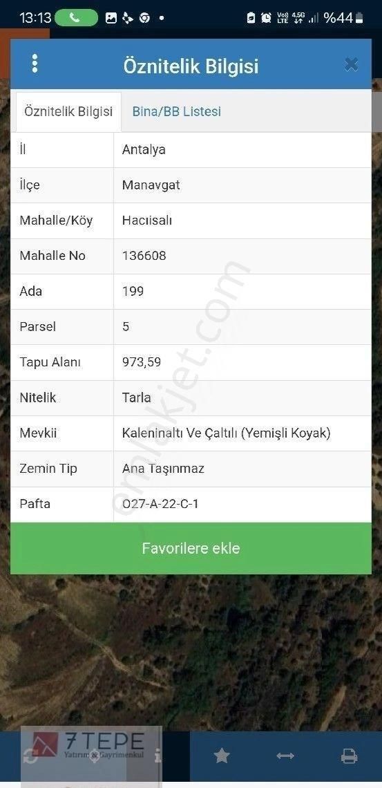 Haciisali Köyünde Satılık 973 M2 Bahçe - Görsel 3