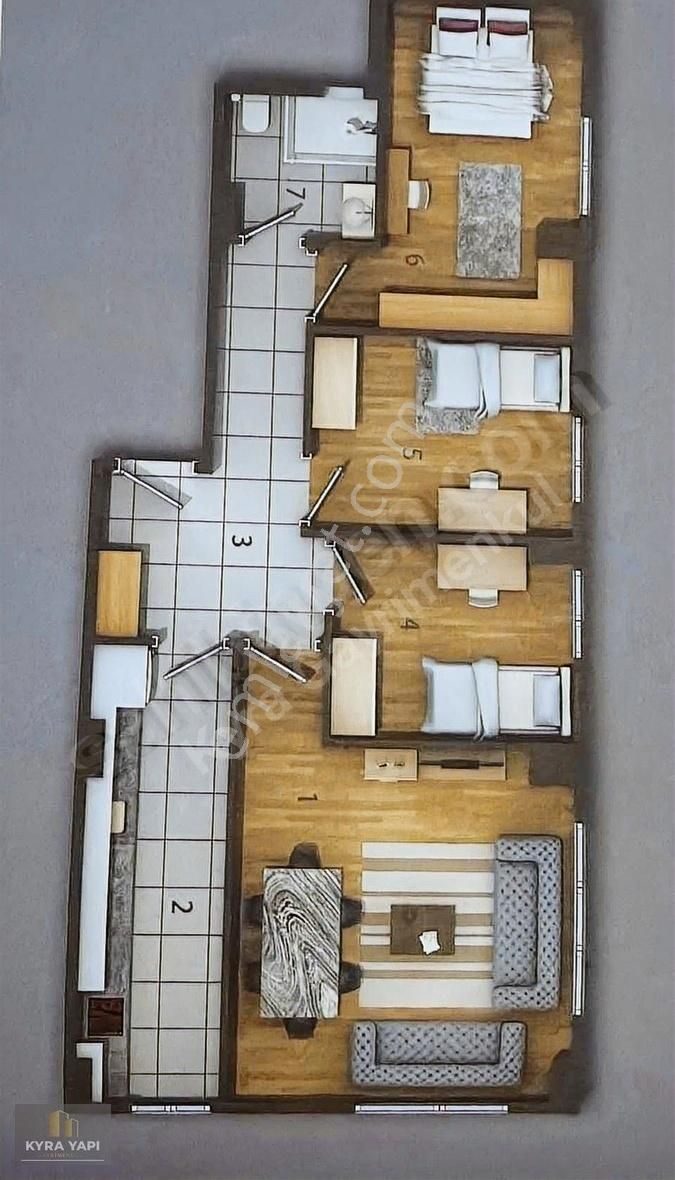 Kyra Yapı Dan Akşemsettin De 130 M2 3+1 Lüx Daire