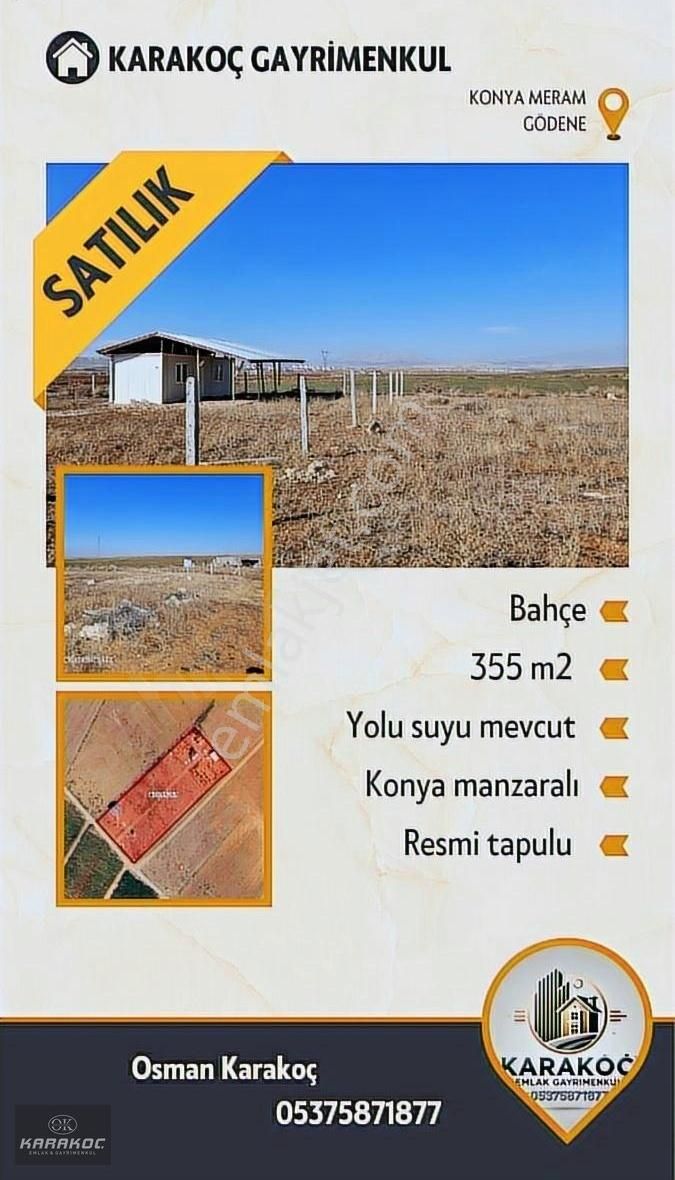 Karakoç Gayrimenkul Meram Gödenede Satılık 355m2 Hobi Bahçesi Suyu Mevcut - Görsel 6