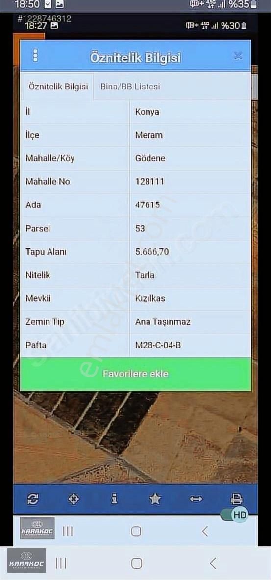 Karakoç Gayrimenkul Meram Gödenede Satılık 355m2 Hobi Bahçesi Suyu Mevcut - Görsel 2