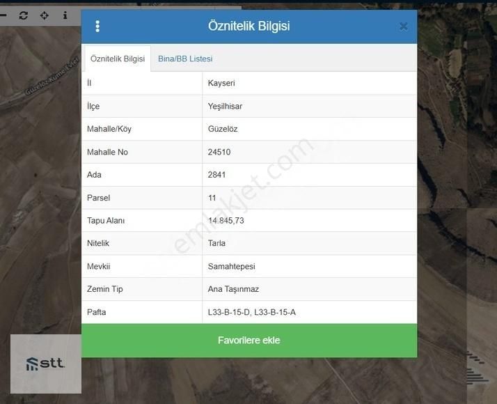 Kayseri Yeşilhisar Güzelöz'de Ges Santrali Yanı Yatırımlık Tarla