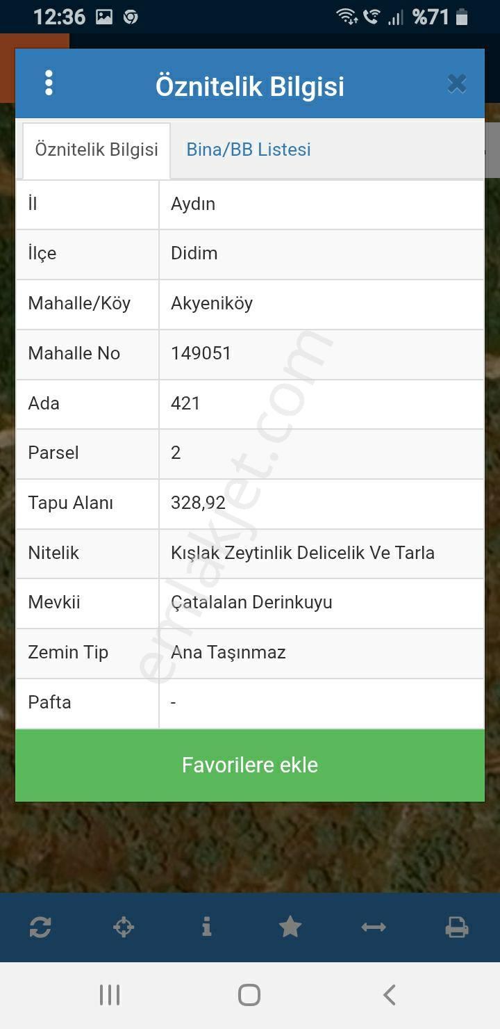 Aydın Didim Akyeniköy Balovası Kelepir Arsa