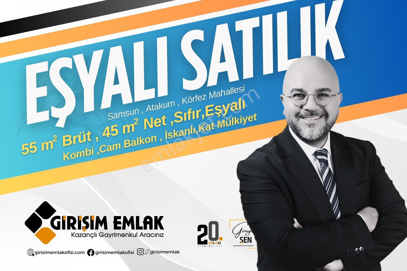 Sıfır Eşyalı Kombi Cam Balkon Takılı İskanlı 1+1