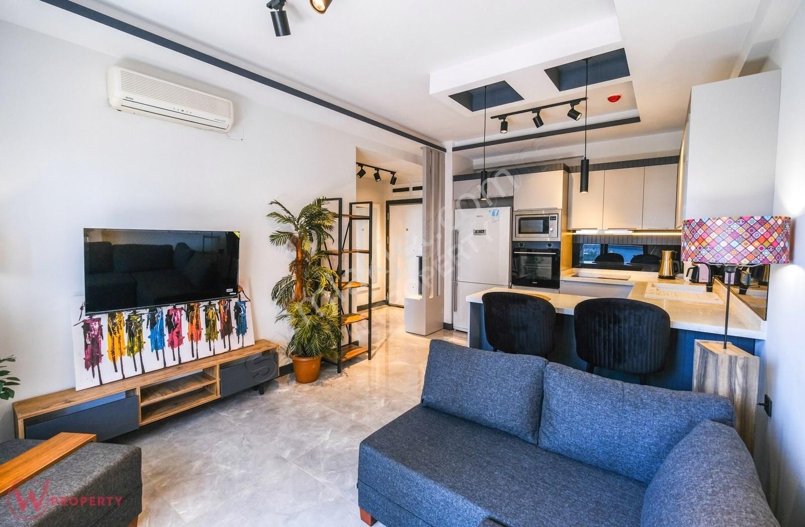W Property'den Kargıpınarı'nda Havuzlu,eşyalı Sıfır 1+1