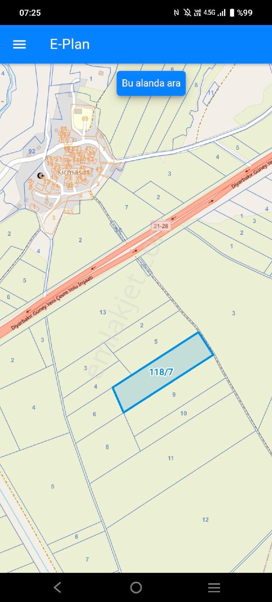 Tek Tapu 40 Dönüm Satılık Tarla Yatırımlık (sur)