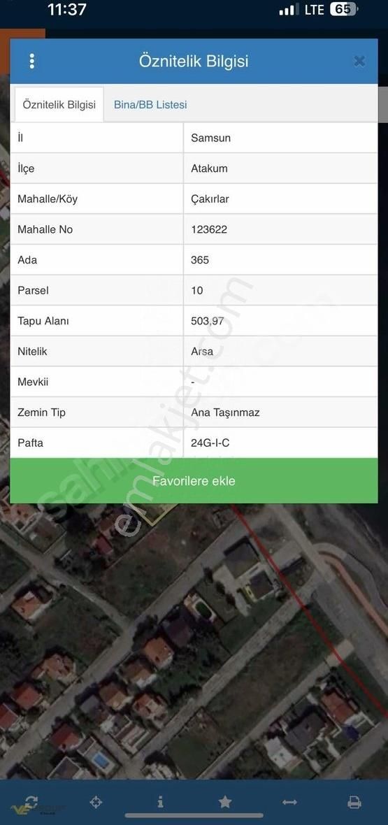 Çakırlar Sahile 2. Parsel 500m2 Alan İçinde Satılık Villa