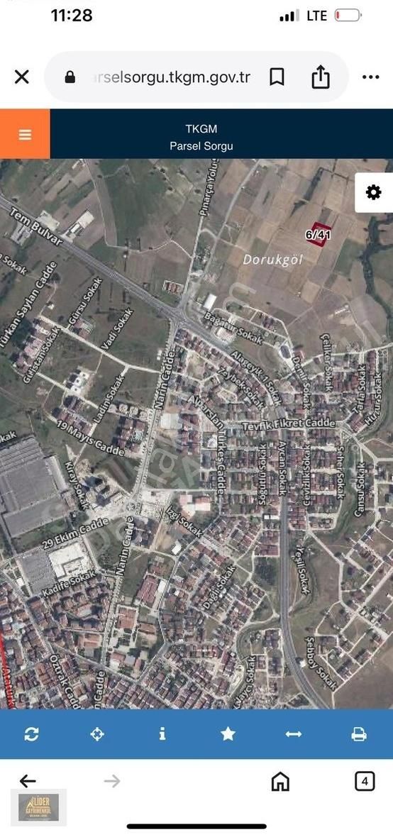 Lider Arsa Ofisin'den Çerkezköyg.m.k.p Mahlesinde376m²hisseçaplı