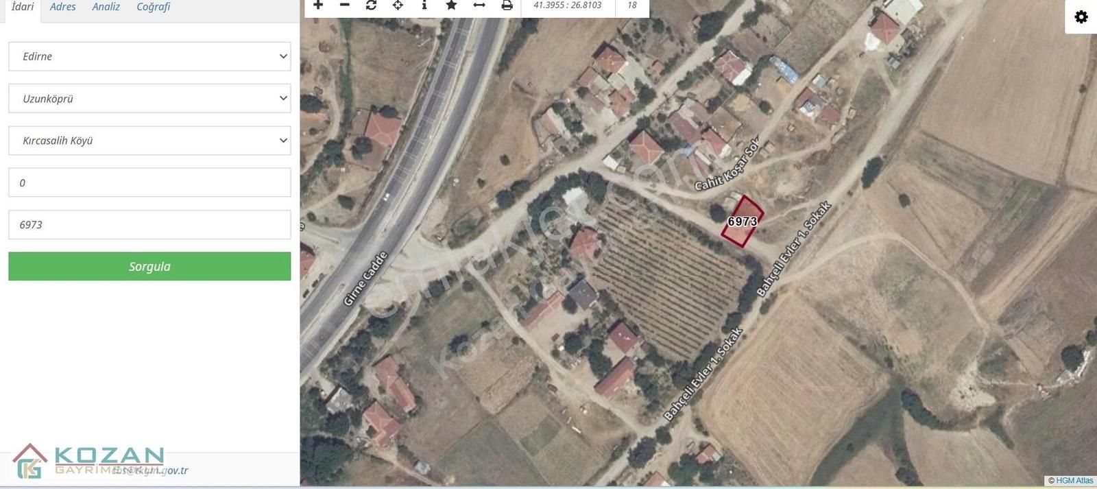 Edirne Uzunköprü Kırcasalih'de 300m2 Arsa