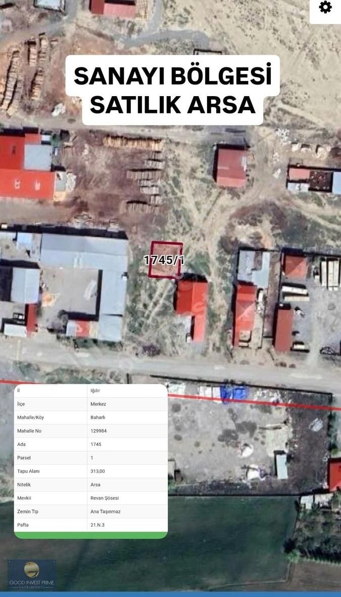 Iğdır-merkez Sanayi Yolu Üstünde Ana Yola Yakın Satılık Arsa
