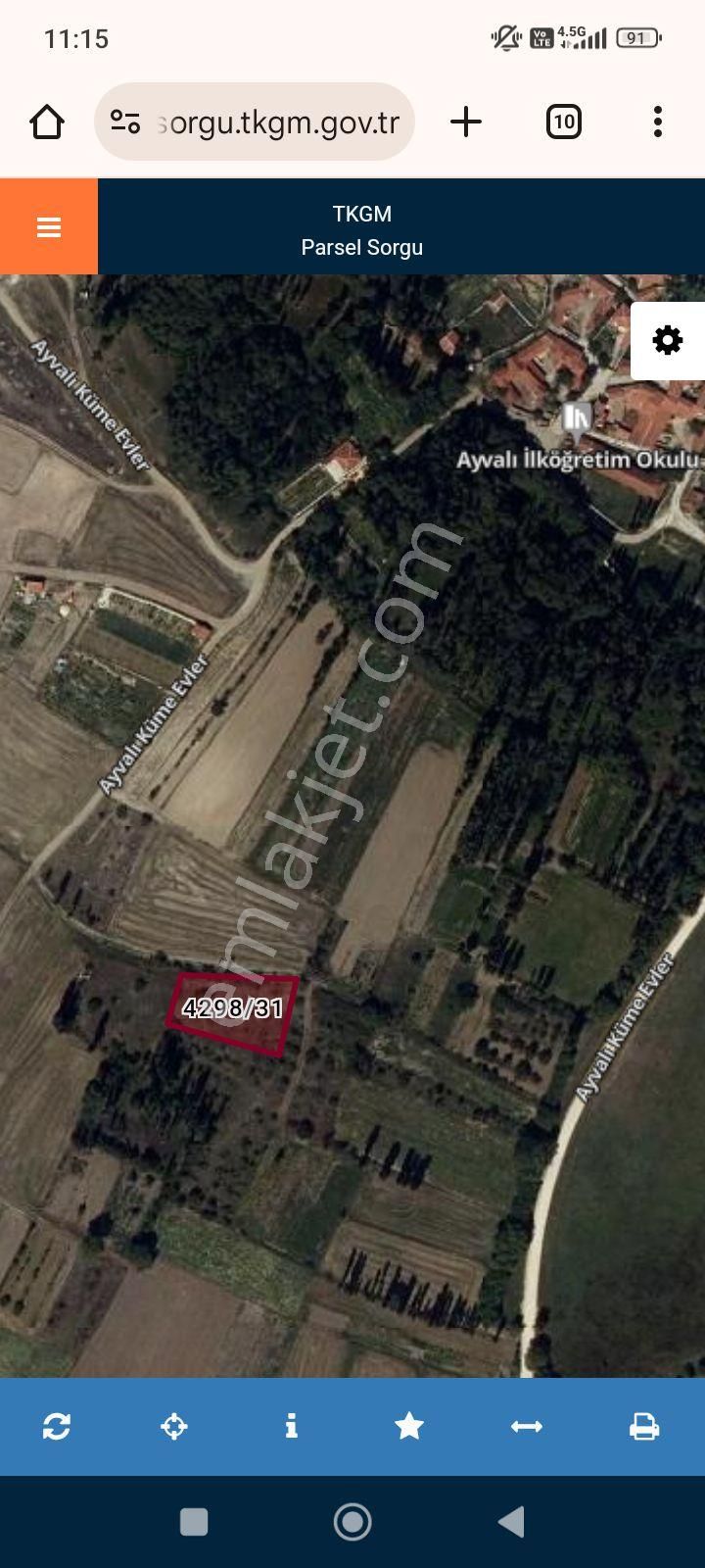 Seyitgazi Ayvalı Köyü Bahçe Tapulu Arazi