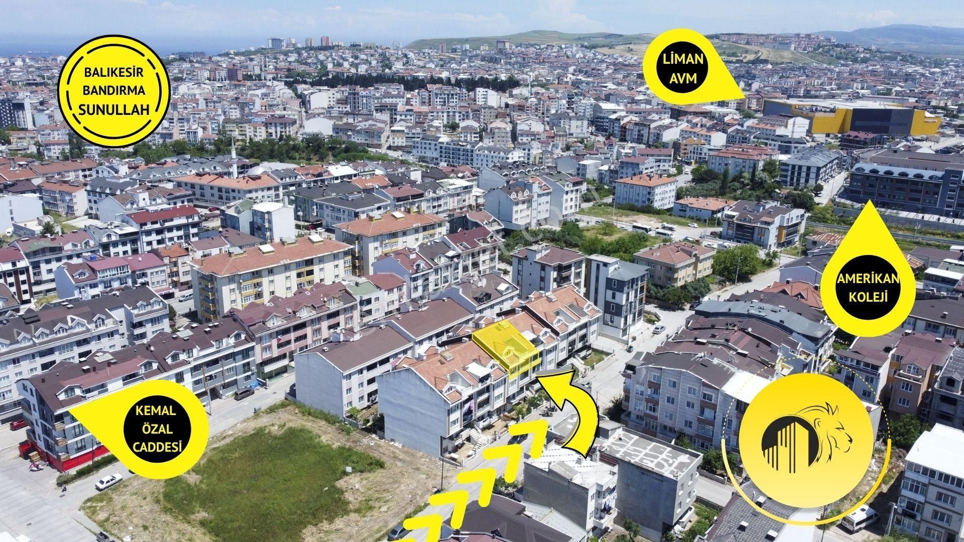 Bandırma Sunullah'ta Lüks Çift Mutfaklı,geniş Teraslı Satılık 5+2 Daire