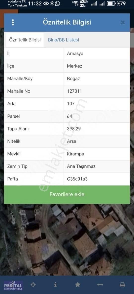 Acill.. Amasya Merkez Boğazköyde İmarlı 398 M2 Arsa